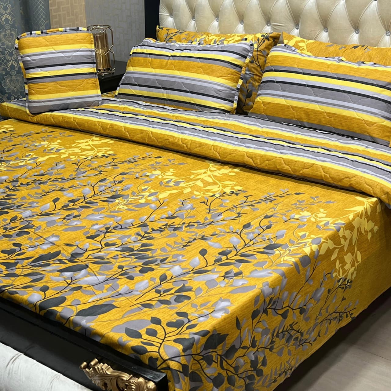 Yellow Pattern Bedsheet