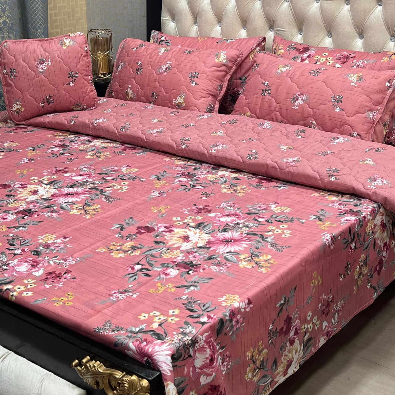 Pink Floral Bedsheet